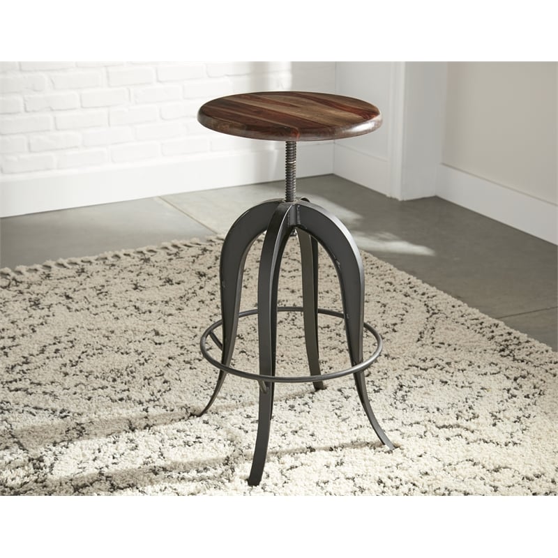 Steve Silver Sparrow Adjustable Bar Stool in Russet Brown