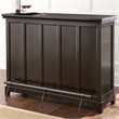 Garcia Counter Height Home Bar with Foot Rail in Ebony Brown