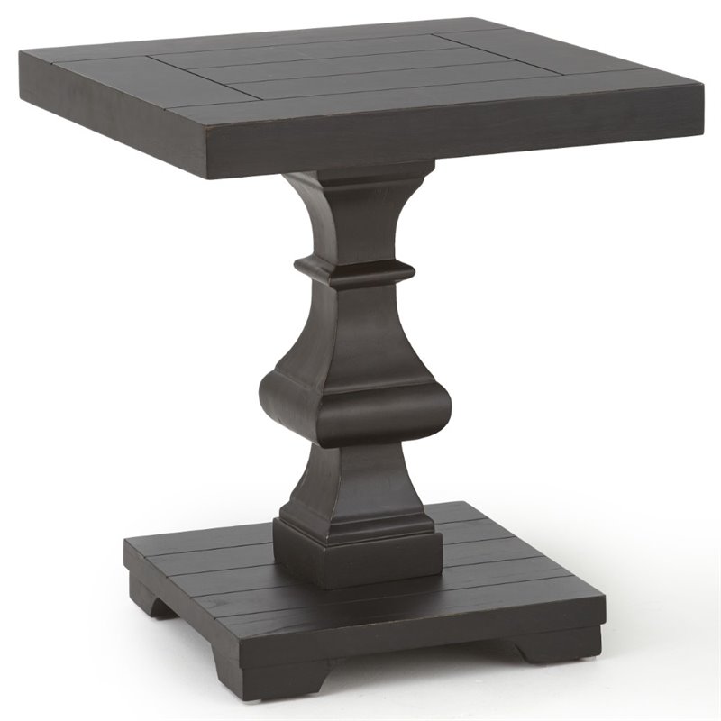 Steve Silver Dory 22 Square Pedestal End Table In Ebony Dy200e Steve Silver Dory 22