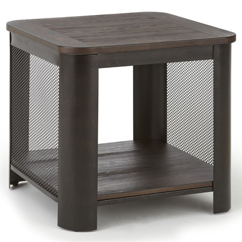Barrow Wood End Table in Chocolate Mocha Brown Finish