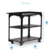 Sherlock Bar Cart in Tobacco Brown and Black Frame