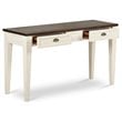 Cayla Console Table in Dark Oak and White