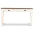 Cayla Console Table in Dark Oak and White