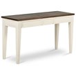 Cayla Console Table in Dark Oak and White