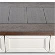 Cayla Console Table in Dark Oak and White