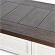 Cayla Console Table in Dark Oak and White