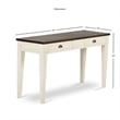 Cayla Console Table in Dark Oak and White