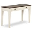 Cayla Console Table in Dark Oak and White