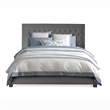 Steve Silver Isadora Tufted King Platform Bed in Gray