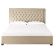 Steve Silver Isadora Tufted King Platform Bed in Sand