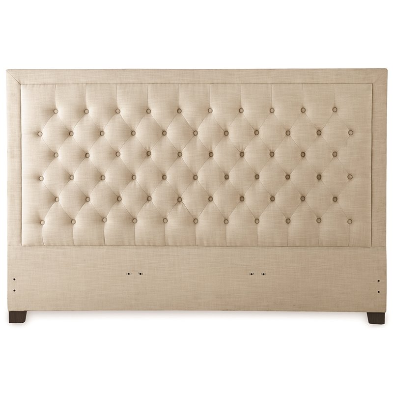 Steve Silver Isadora Tufted Queen Platform Bed in Sand