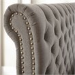 Steve Silver Swanson Tufted King Sleigh Bed in Gray