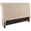 Swanson Tufted King Sleigh Bed in Sand Beige upholstery