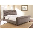 Steve Silver Swanson Tufted Queen Sleigh Bed in Gray