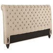 Swanson Tufted Queen Sleigh Bed in Sand Beige upholstery
