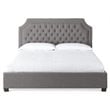 Steve Silver Willshire Tufted King Platform Bed in Gray