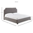 Steve Silver Willshire Tufted King Platform Bed in Gray