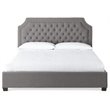 Steve Silver Willshire Tufted Queen Platform Bed in Gray