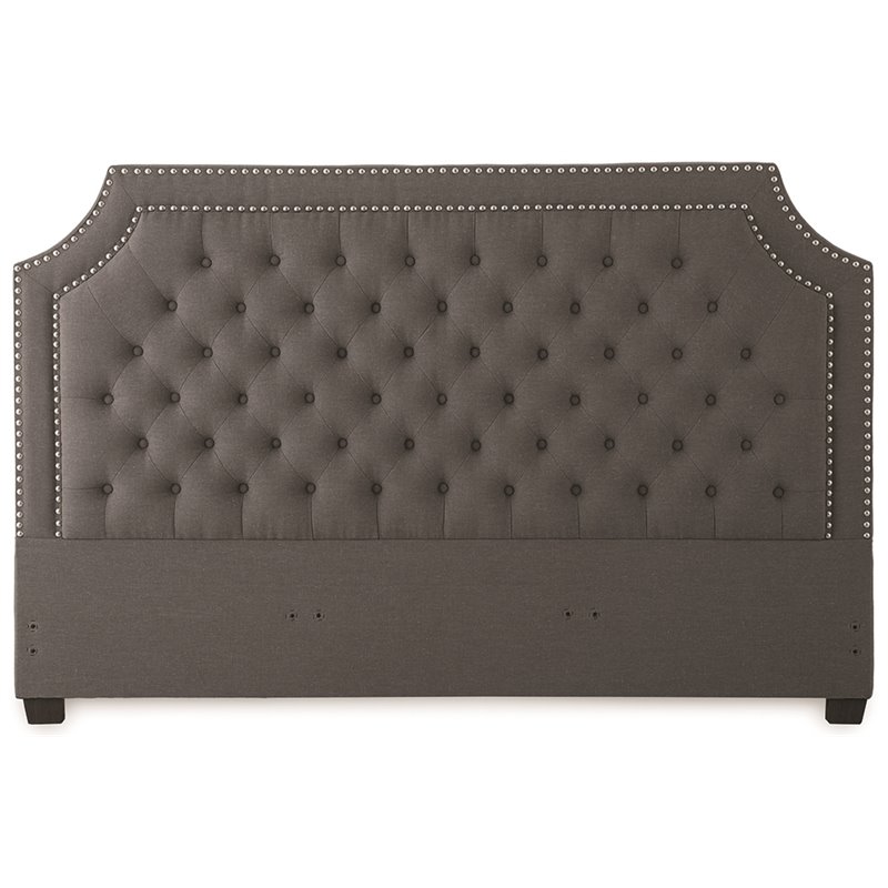 Steve Silver Willshire Tufted Queen Platform Bed in Gray