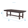 Antoinette Extension Dining Table in Cherry and Mahogany Finish