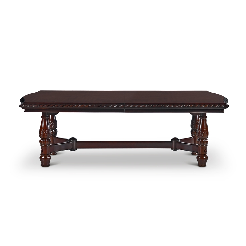 Antoinette Extension Dining Table in Cherry and Mahogany Finish