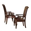 Steve Silver Company Antoinette Leather Dining Arm Chair in Cherry