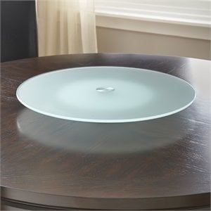 Steve Silver 22&quot Avenue Frosted Tempered Glass Lazy Susan