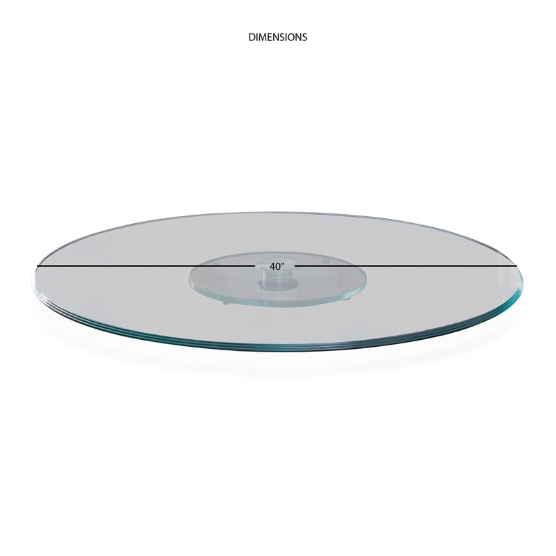 Steve Silver Company Avenue Clear Tempered Glass 40-inch Lazy Susan