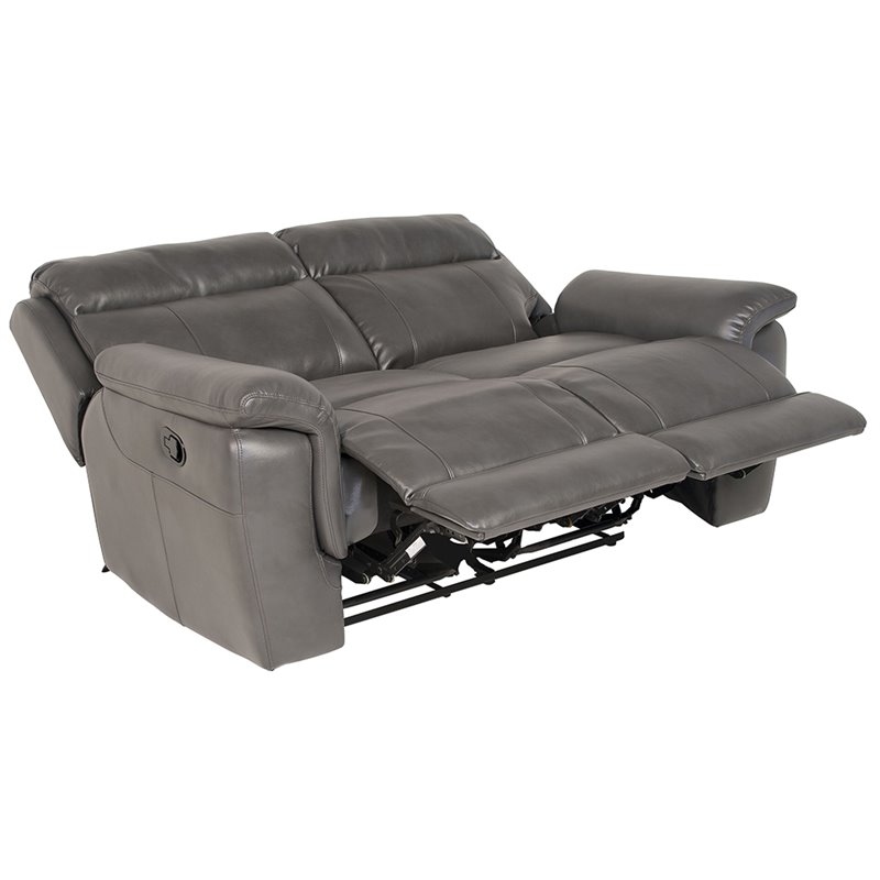 Dakota 2 Piece Reclining Sofa Set With Loveseat And Chair In Gray
