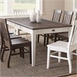 Cayla Extendable Dining Table in Dark Oak with distressing