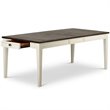 Cayla Extendable Dining Table in Dark Oak with distressing