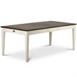 Cayla Extendable Dining Table in Dark Oak with distressing