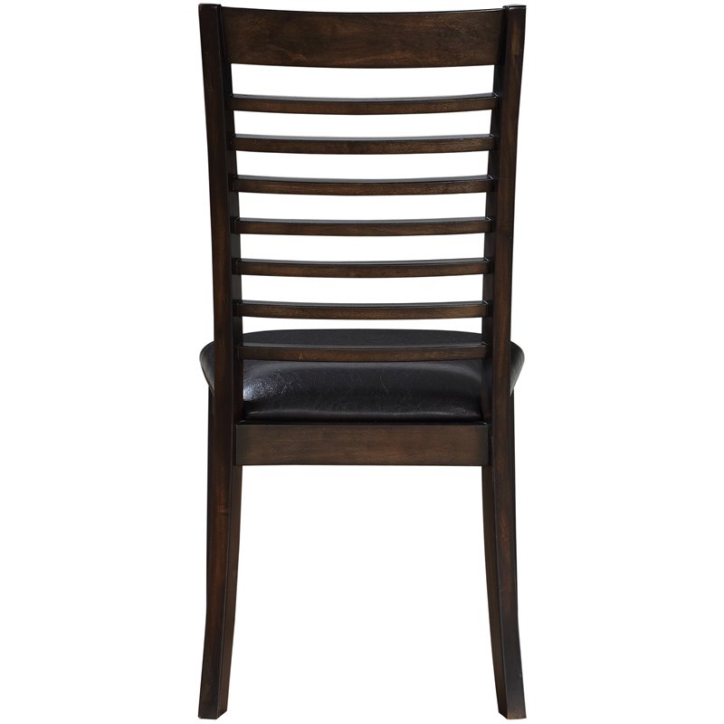 Ally Wood Ladderback Dining Side Chair in Espresso