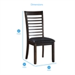 Ally Wood Ladderback Dining Side Chair in Espresso