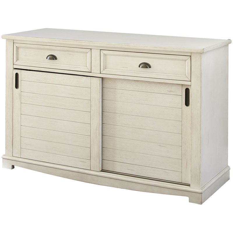 Steve Silver Cayla Wood Buffet In Distressed Antique White Cy400b