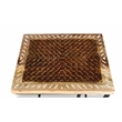 Steve Silver Parris Metal Accent Chairside Table in Natural and Black