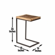 Steve Silver Parris Metal Accent Chairside Table in Natural and Black