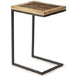 Steve Silver Parris Metal Accent Chairside Table in Natural and Black