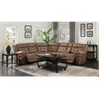 Steve Silver Transitional 3-Piece Microfiber Reclining Sectional in Chocolate
