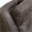 Steve Silver Aria Faux Leather Reclining Loveseat in Saddle Brown