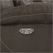 Steve Silver Aria Faux Leather Reclining Sofa in Saddle Brown