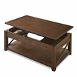Lenka Wood Lift Top Mobile Wood Coffee Table Espresso Chocolate Finish