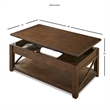 Lenka Wood Lift Top Mobile Wood Coffee Table Espresso Chocolate Finish