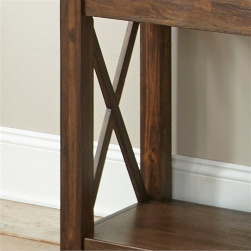 Steve Silver Lenka Wood Console Table in Brown Oak