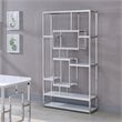 Alize Metal Modern Artsy styled Gray Finished Bookcase with Shelves