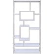 Alize Metal Modern Artsy styled Gray Finished Bookcase with Shelves