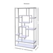 Alize Metal Modern Artsy styled Gray Finished Bookcase with Shelves