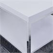 Steve Silver Lucia Metal Coffee Table in White and Chrome Metal