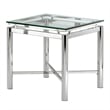 Steve Silver Nova Contemporary Glass Top and Chrome Base End Table