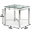 Steve Silver Nova Contemporary Glass Top and Chrome Base End Table